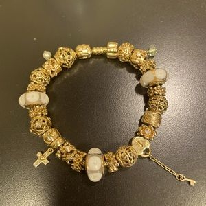 14kt yellow gold Pandora bracelet